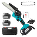 Mini Motosierra Portátil Profesional + 1 Baterías Recargables + Maletín con Juego de Rache 40pcs